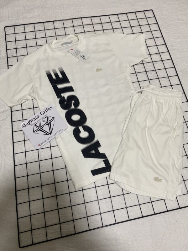 Conjunto Lacoste verão (off)